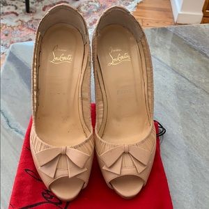 Christian louboutin angelique 120 nude size 38